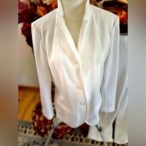 HOOPER WHITE VINTAGE POLYESTER PANTSUIT - Picture 5 of 9